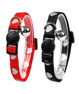 Cat collar hearts reflective mixed colors