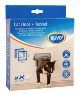 K Kattdörr Duvo+ 4 vägs lås vit m tunnel