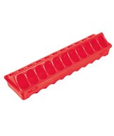 Få Fodertråg plast 40cm röd