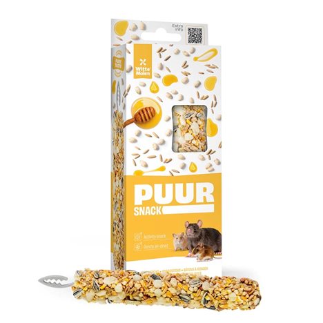 PUUR sticks hamster/råtta/möss rice & honey 2st/100gr