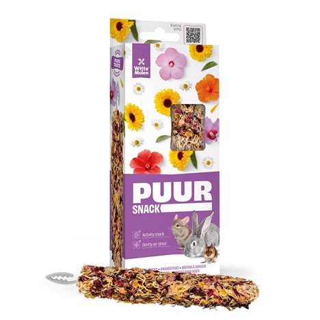 PUUR sticks kanin/chinchilla/degu hibiscus & marigold 2st/80gr