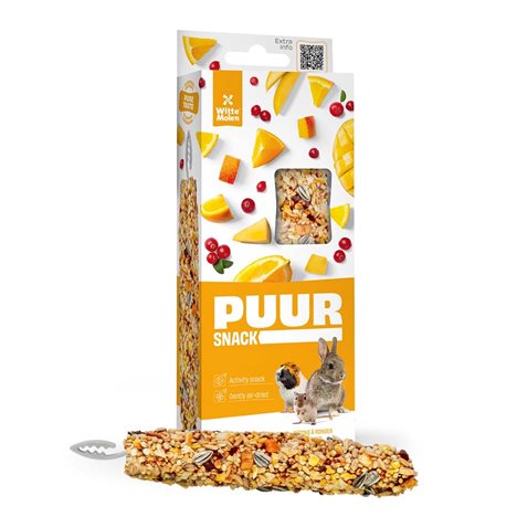 PUUR sticks kanin/Marsvin/möss orange & mango 2st/90gr