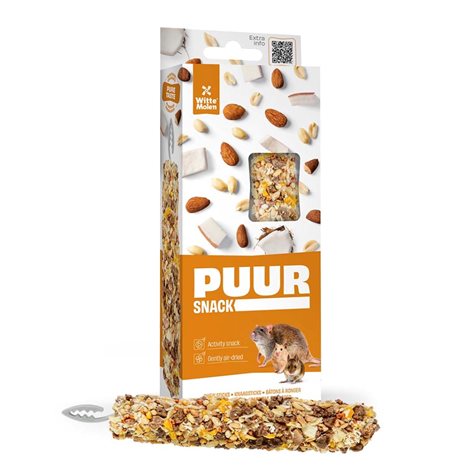PUUR sticks hamster/råtta/möss peanut & almond 2st/90gr