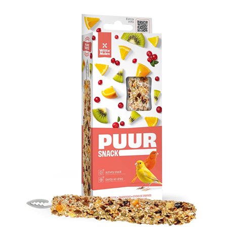 PUUR Sticks kanarie cranberry & kiwi 2st/60gr