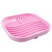 Slow down feeder fyrkantig 20x17.5x3cm rosa