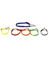 H Halsband polyhalvst,ställb,15mm neongul