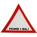 H Övrigt klisterdekal hund i bil 5/fp triangel