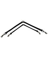 H Koppel par läder 12mm svart