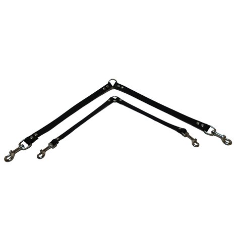 H Koppel par läder 12mm svart