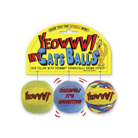 K Leksak YEOWWW 3 bollar m catnip