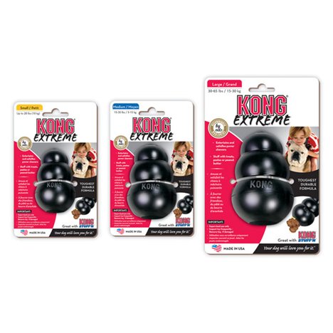 H Leksak Kong gummi extreme x -large svart