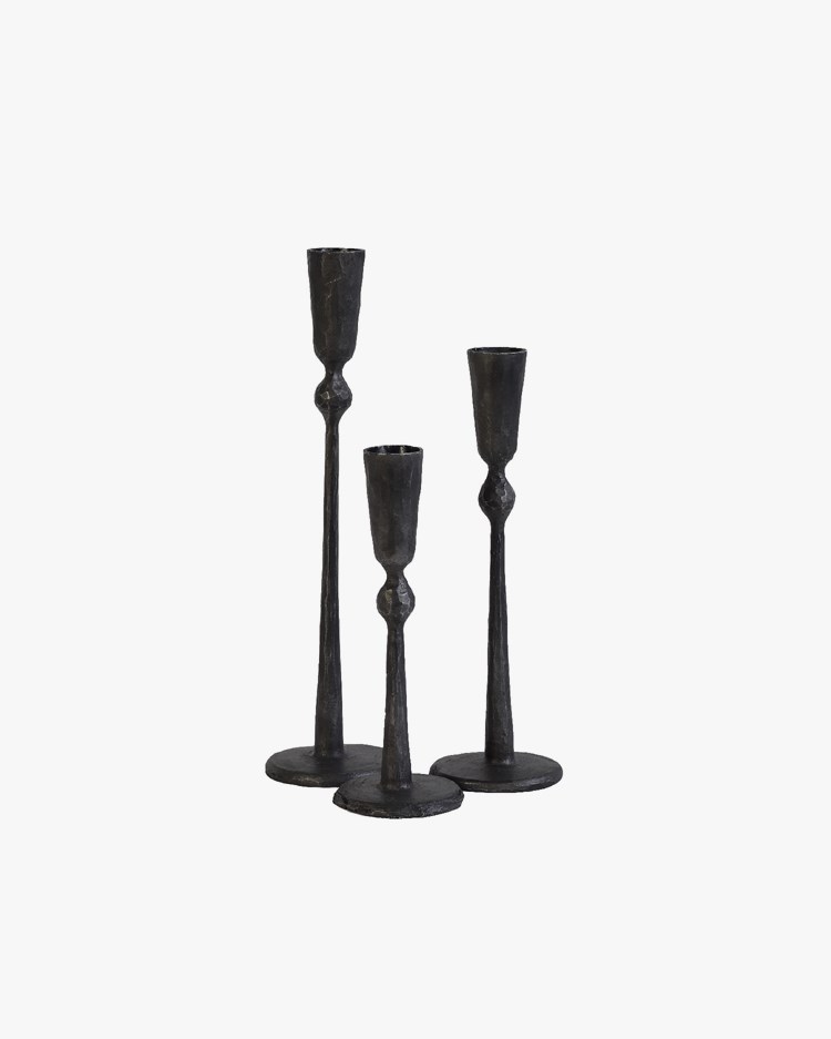 Tell Me More Boule Candle Holder Black