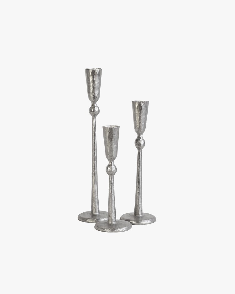Tell Me More Boule Candle Holder Silver