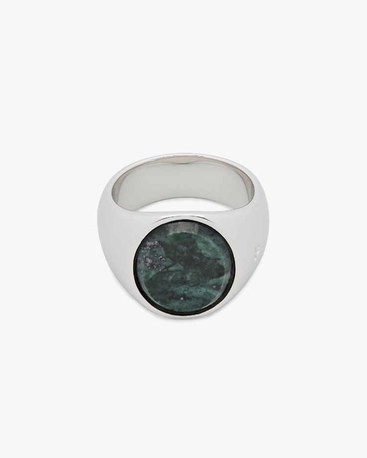 Cushion Green Marble $289 Tom Wood Jewelry Rings White | Tom Wood