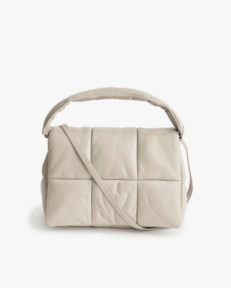 Stand Studio Wanda Leather Clutch Bag Warm Sand