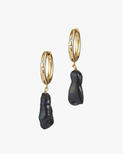 Anni Lu Diamonds And Pearls Earrings Black Oil