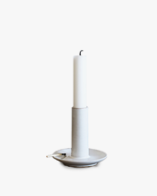 Tell Me More Lou Candle Holder White
