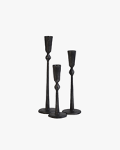 Tell Me More Boule Candle Holder Black