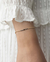 Anni Lu Bead & Gem Bracelet Black