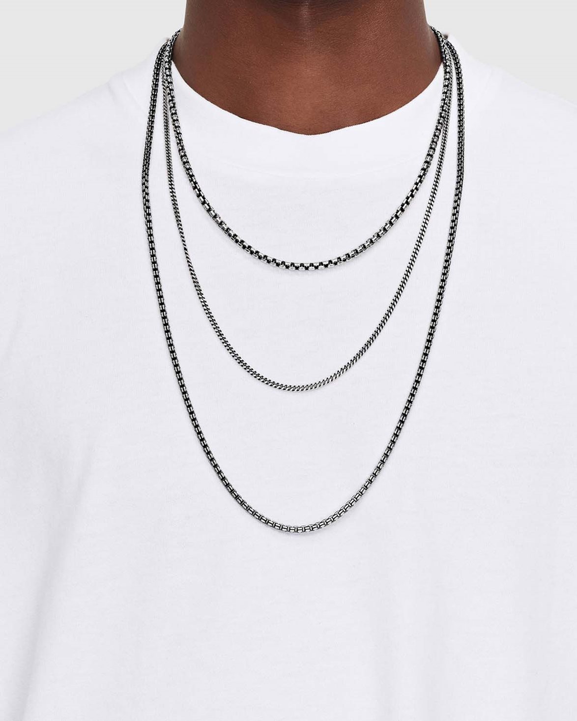 Curb Chain Necklace M Silver