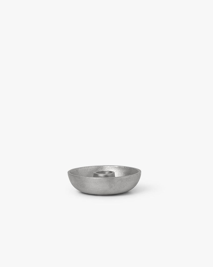 Ferm Living Bowl Candle Holder Single Aluminium