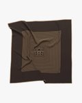 Toteme Centered Monogram Silk Scarf Brown/Nougat