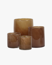 Tell Me More Lyric Candle Holder Brown