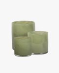 Tell Me More Lyric Candle Holder Olive Green