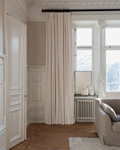 Gotain Curtain Velvet Bone White