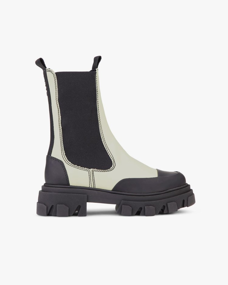 Ganni Mid Chelsea Boots Oyster Gray