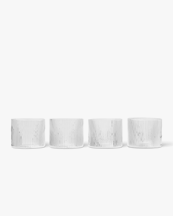 Ferm Living Ripple Low Glass 4-Pack Clear