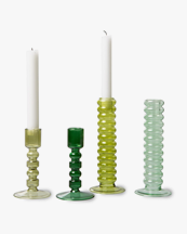 HK Living Glass Candle Holder M Forest Green
