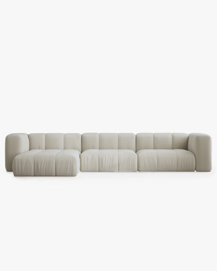 Layered Cecco 3-Seat Sofa Lounge Left Linen Look