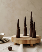 Ferm Living Twisted Candles 4-Pack Brown
