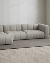 Layered Cecco 3-Seat Sofa Lounge Left Linen Look