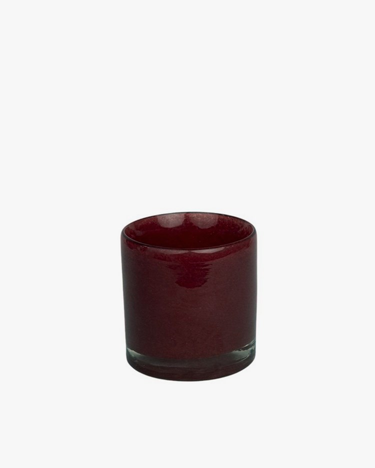 Luna Candle Holder Dark Red