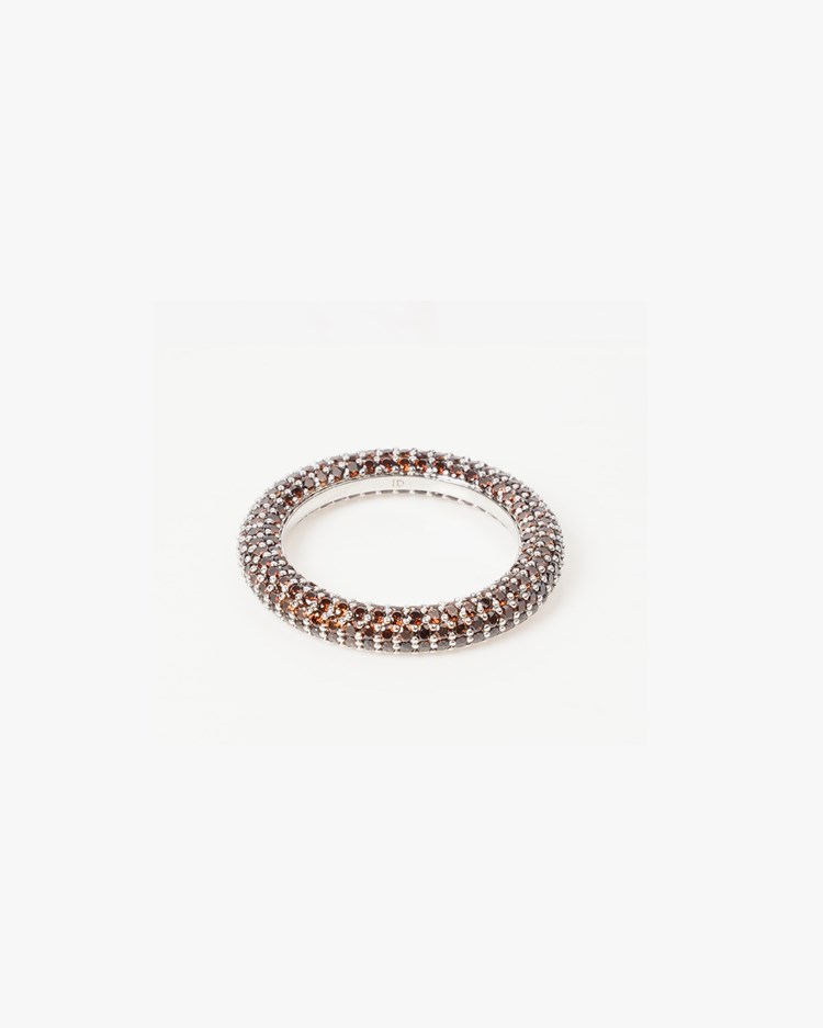 Izabel Display Colorful Ring Brown Silver
