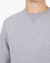 Sunspel Loopback Sweatshirt Grey Melange
