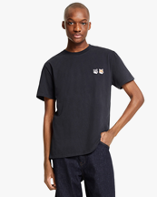 Maison Kitsuné Double Fox Head Patch Classic T-Shirt Anthracite