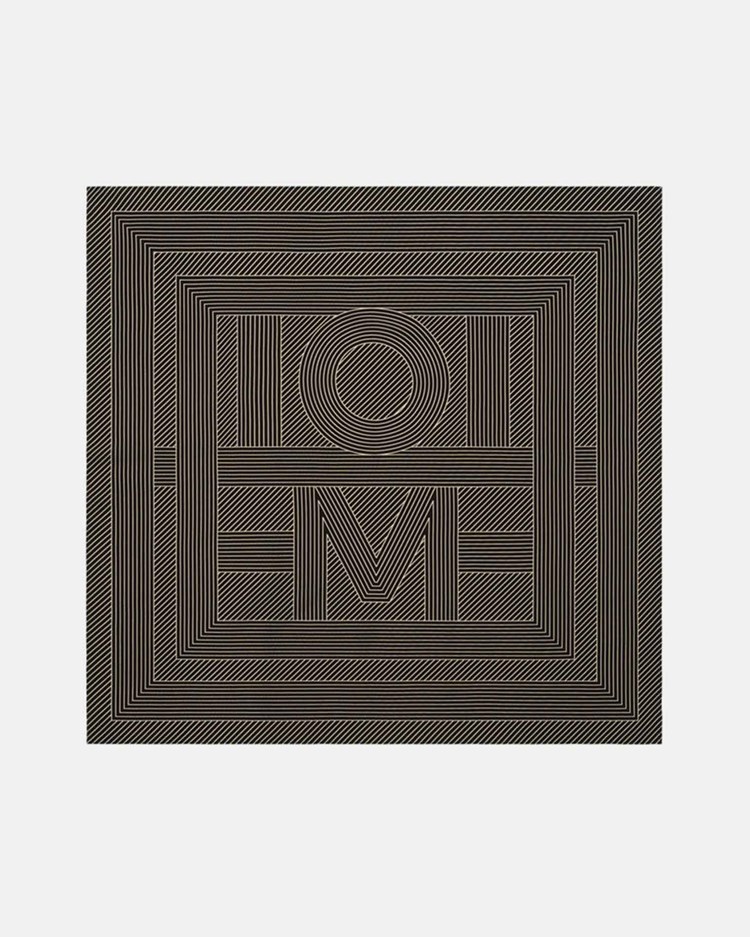 Toteme Striped Monogram Silk Scarf Black