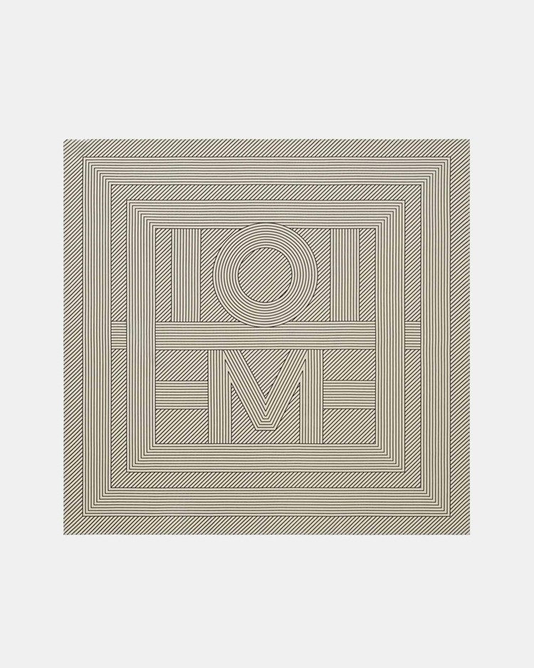 Toteme Striped Monogram Silk Scarf Creme