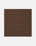 Toteme Striped Monogram Silk Scarf Dark Brown
