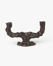 Ferm Living Dito Candle Holder Double Dark Brown