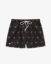 Oas Company Swim Shorts Black Flamingo