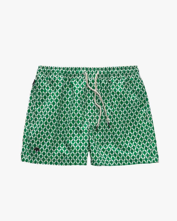 Oas Company Swim Shorts Green Tile