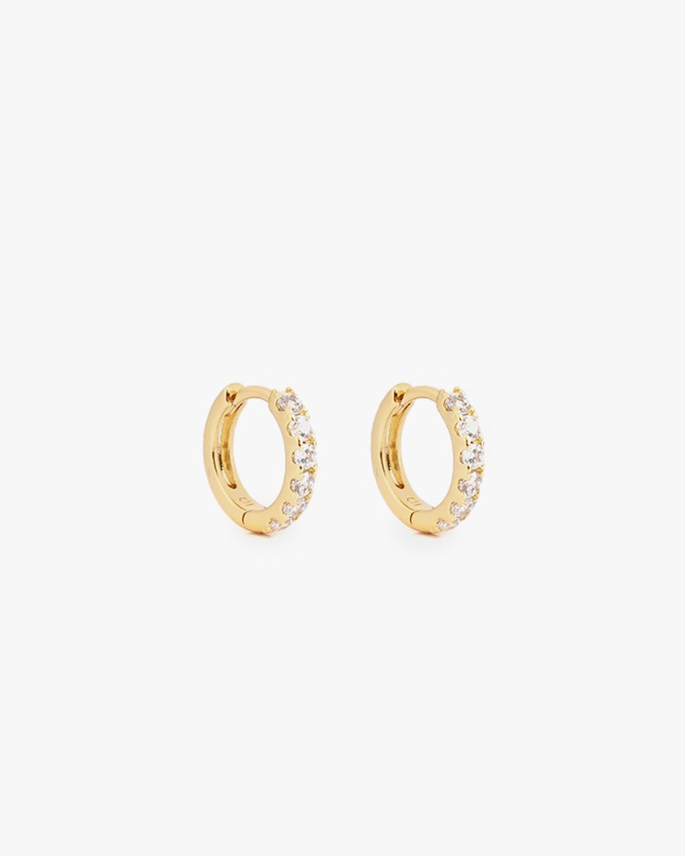 Izabel Display Mini Hoop White Gold
