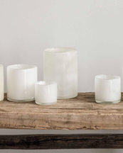 Tell Me More Lyric Candle Holder White