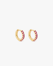 Izabel Display Mini Hoop Pink Gold