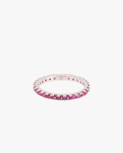 Izabel Display Colorful Ring Slim Pink Silver