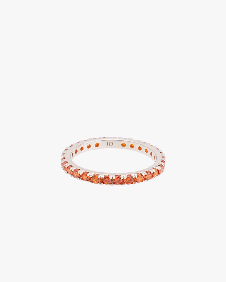 Izabel Display Colorful Ring Slim Orange Silver